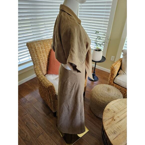 Just Bee Queen Chiara Dress 100% Linen Women's XS Resortwear Beach Bohemian - Picture 3 of 13